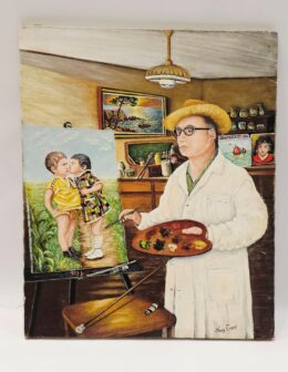 olej na plátne "ateliér" 1975