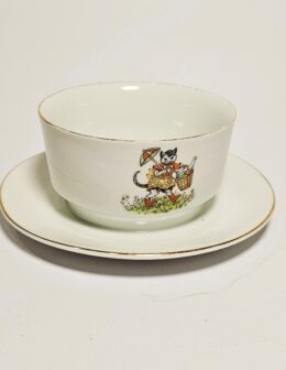 detská miska s mačkou Thun