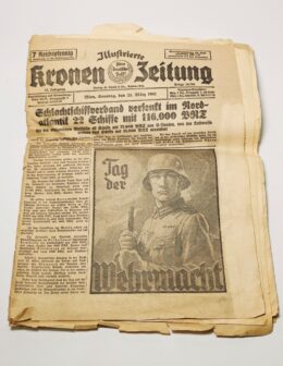 noviny kronen zeitung z roku 1941