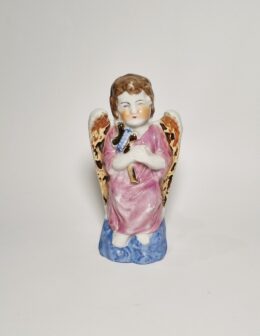 porcelánový ružový anjel